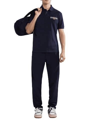 E-AYLMER Polo a maniche corte blu marine - Polo Uomo