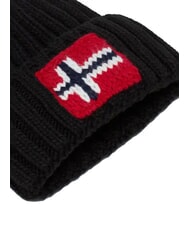 NAPAPIJRI F-SEMIURY Cappello con risvolto e pon pon black 041 - Cappelli - 3