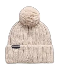 NAPAPIJRI F-SEMIURY Cappello con risvolto e pon pon beige dimity - Cappelli - 2