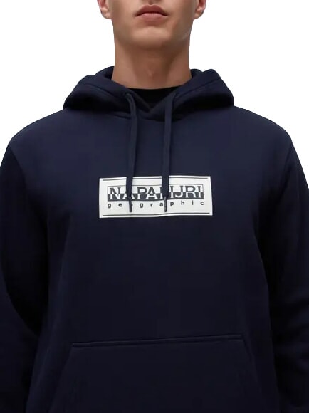 B-BOX LOGO H Felpa con cappuccio blu marine - Felpe Uomo