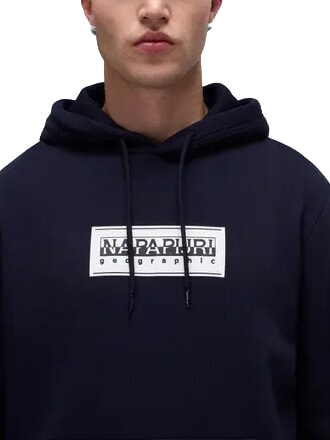 B-BOX LOGO H Felpa con cappuccio blu marine - Felpe Uomo