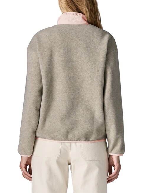 SYNCH Giacca di pile riciclato  oatmeal heather w/pink frost - Giacche Donna