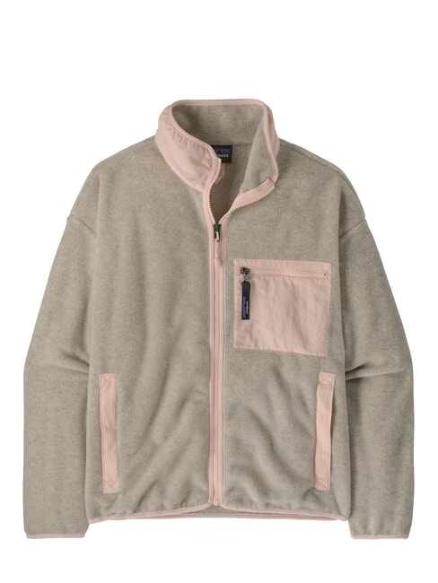 SYNCH Giacca di pile riciclato  oatmeal heather w/pink frost - Giacche Donna