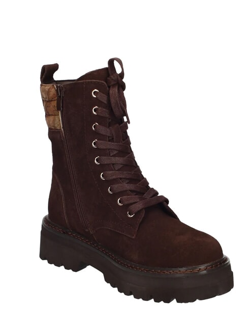 GEO Stivaletti in pelle tacco 5 cm moro - Scarpe Donna
