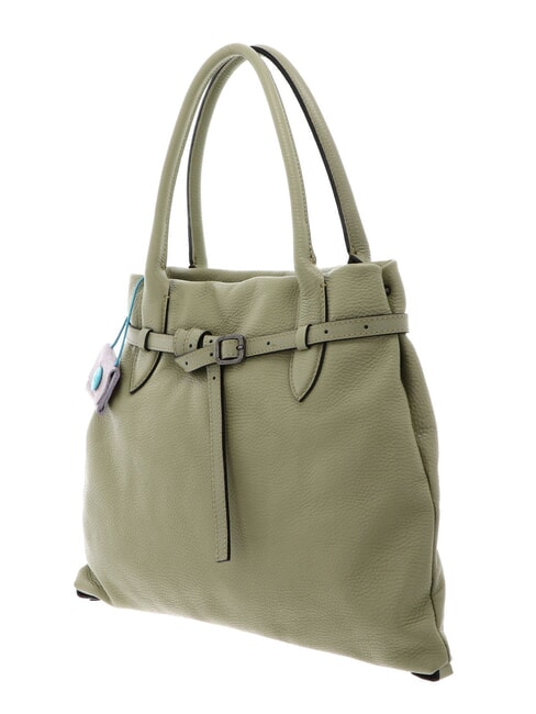 ELIF Pochette media in pelle, con tracolla celadon - Borse Donna
