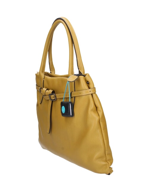 ELIF Pochette media in pelle, con tracolla miele - Borse Donna