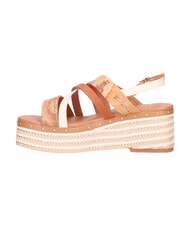 ALVIERO MARTINI PRIMA CLASSE GEO Sandali con zeppa 6,5 NATURALE - Scarpe Donna - 3