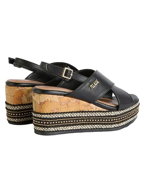 GEO Sandali con zeppa 8 Nero - Scarpe Donna