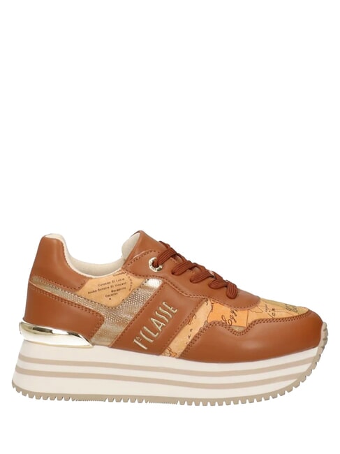 GEO JR Sneakers platform logo laterale Cuoio/Geo Beige - Scarpe Donna