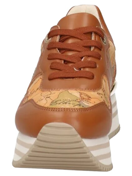GEO JR Sneakers platform logo laterale Cuoio/Geo Beige - Scarpe Donna