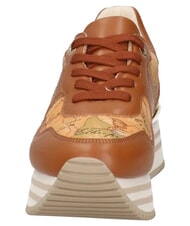 ALVIERO MARTINI PRIMA CLASSE GEO JR Sneakers platform logo laterale Cuoio/Geo Beige - Scarpe Donna - 3