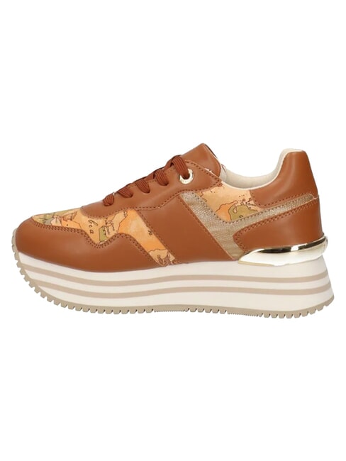 GEO JR Sneakers platform logo laterale Cuoio/Geo Beige - Scarpe Donna