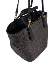 BORBONESE B-ESCAPE Borsa shopping a mano, con tracolla catrame/nero - Borse Donna - 2
