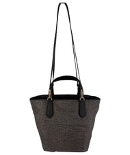 BORBONESE B-ESCAPE Borsa shopping a mano, con tracolla catrame/nero - Borse Donna - 3