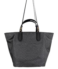 BORBONESE B-ESCAPE Borsa shopping a mano, con tracolla catrame/nero - Borse Donna - 3