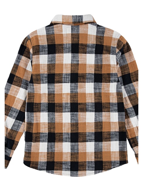 BUFFALO Camicia a maniche lunghe, di flanella jet black - Camicie