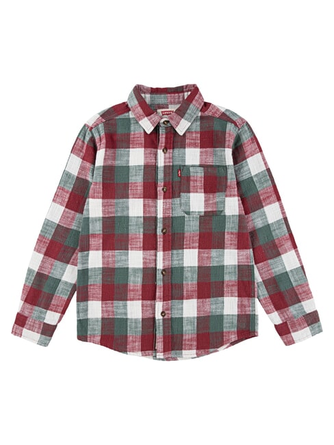 BUFFALO Camicia a maniche lunghe, di flanella red pear - Camicie