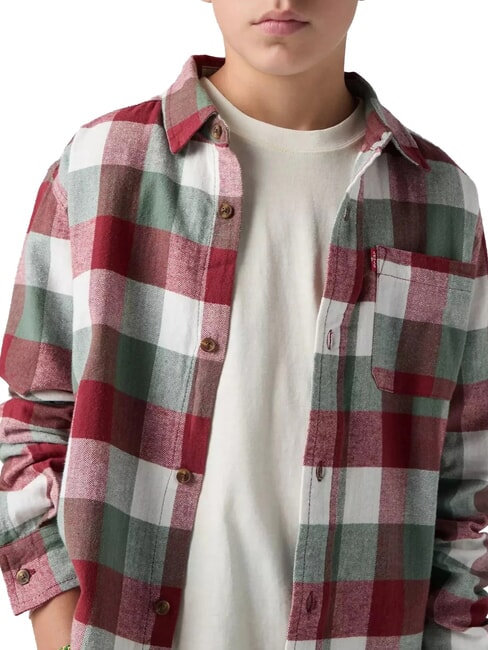 BUFFALO Camicia a maniche lunghe, di flanella red pear - Camicie