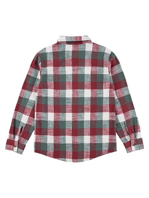 BUFFALO Camicia a maniche lunghe, di flanella red pear - Camicie