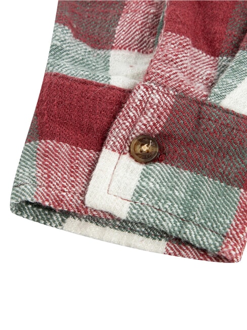 BUFFALO Camicia a maniche lunghe, di flanella red pear - Camicie