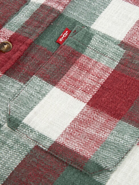 BUFFALO Camicia a maniche lunghe, di flanella red pear - Camicie