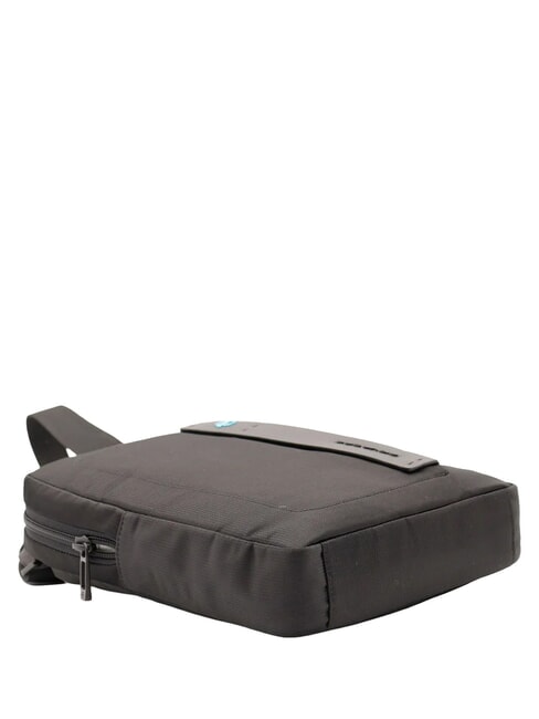 P16 Borsello misto pelle, porta iPad CHEVRON/NERO - Tracolle Uomo