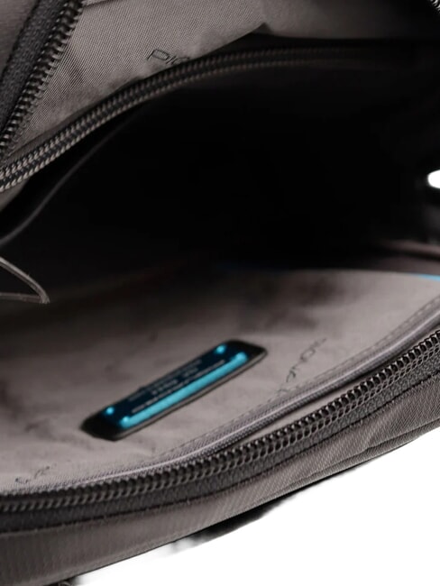 P16 Borsello misto pelle, porta iPad CHEVRON/NERO - Tracolle Uomo