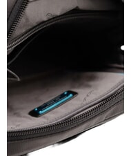 PIQUADRO P16 Borsello misto pelle, porta iPad CHEVRON/NERO - Tracolle Uomo - 5