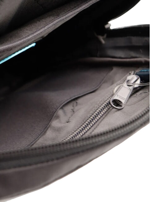 P16 Borsello misto pelle, porta iPad CHEVRON/NERO - Tracolle Uomo