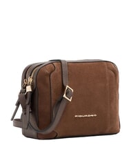 PIQUADRO CIRCLE Borsa a tracolla noce scuro scamosciato - Borse Donna - 2