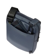 PIQUADRO WOLLEM Borsello in tessuto gommato blu - Tracolle Uomo - 4