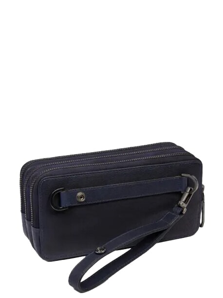 CRONUS Pochette con porta carte e polsierina blu - Borse Donna