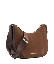 PIQUADRO CIRCLE Borsa a tracolla, in pelle noce scuro scamosciato - Borse Donna - 2