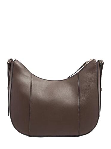 CIRCLE Borsa a tracolla, in pelle noce scuro scamosciato - Borse Donna