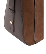 PIQUADRO CIRCLE Borsa a tracolla, in pelle noce scuro scamosciato - Borse Donna - 5