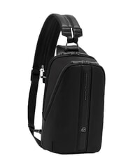 PIQUADRO VICTOR Zaino Monospalla in pelle Nero - Zaini da lavoro porta PC - 2
