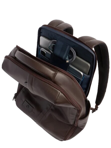 RUSSEL Zaino in pelle porta pc 15.6" MORO - Zaini da lavoro porta PC