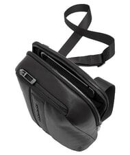PIQUADRO W143 Borsello porta iPad mini Nero - Tracolle Uomo - 5