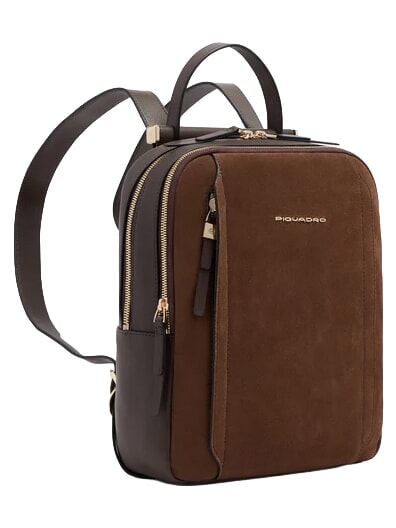 CIRCLE Zainetto porta iPad 11" noce scuro scamosciato - Borse Donna