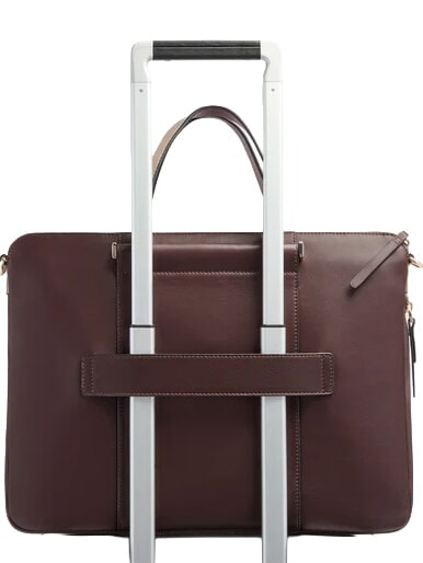 CIRCLE Borsa cartella porta pc 14" in pelle bordeaux/rosa - Cartelle Lavoro