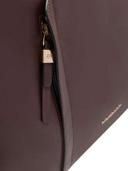 CIRCLE Borsa cartella porta pc 14" in pelle bordeaux/rosa - Cartelle Lavoro
