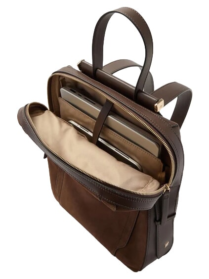 CIRCLE  Zaino porta PC da 14" noce scuro scamosciato - Zaini da lavoro porta PC
