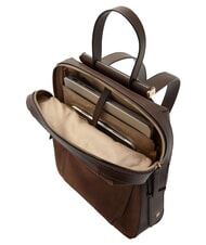 PIQUADRO CIRCLE  Zaino porta PC da 14" noce scuro scamosciato - Zaini da lavoro porta PC - 4