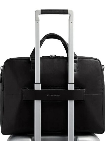 W143 Cartella porta PC 15,6" in pelle Nero - Cartelle Lavoro