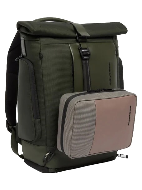 W145 Zaino roll-top porta PC 15,6" VERDE - Zaini Scuola & Tempo Libero