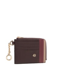 PIQUADRO CIRCLE Portacard / Portachiavi in pelle bordeaux/rosa - Portafogli Uomo - 3