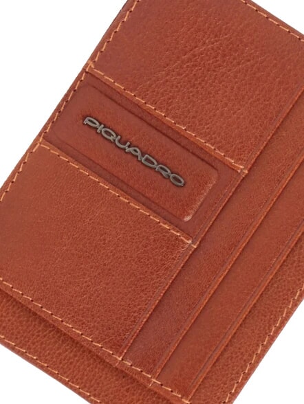 W143 Portacard piatto in pelle CUOIO - Portafogli Uomo