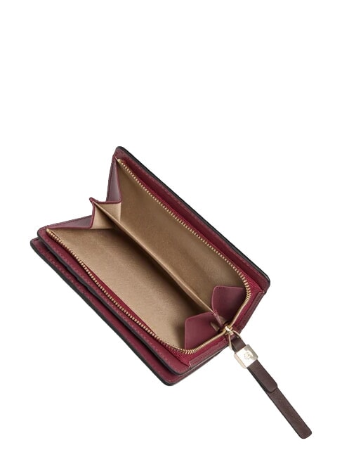 CIRCLE Portafoglio medio in pelle bordeaux/rosa - Portafogli Donna