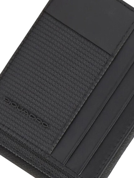 W145 Porta carte a 6 scomparti Nero - Portafogli Uomo