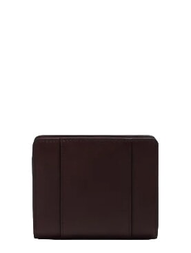 CIRCLE Portafoglio compatto in pelle bordeaux/rosa - Portafogli Donna